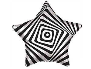 Фольгированные шары/ AGURA / 1202-2821 Р 18" Иллюзия черно-белая